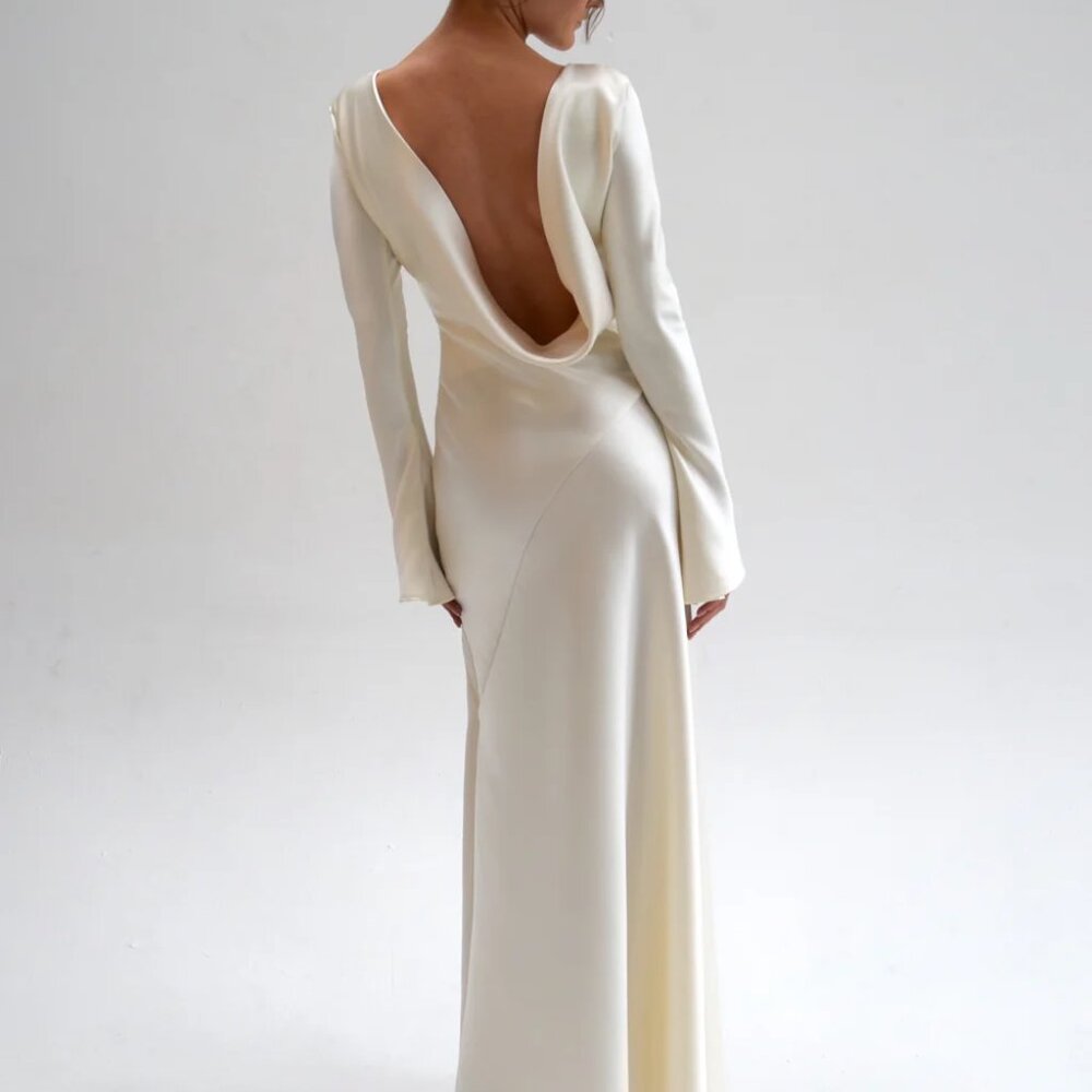 NWT One Addington Eden Dress in Duchess Satin, Size XS